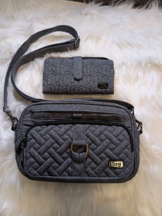 lug Handbags - lug Grey Carousel Crossbody & Matching Tram Wallet  Bundle